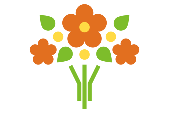 Flower Bouquet Color Icon. Wedding Roman