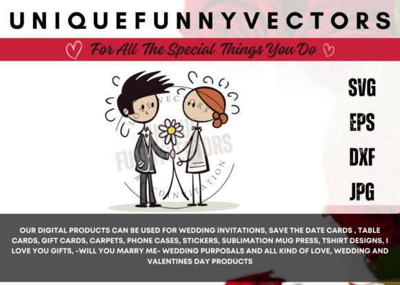 Love and Marriage Stick Figures SVG 3025