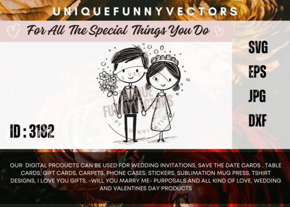 Love and Marriage Stick Figures SVG 3182