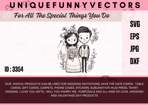 Love and Marriage Stick Figures SVG 3304