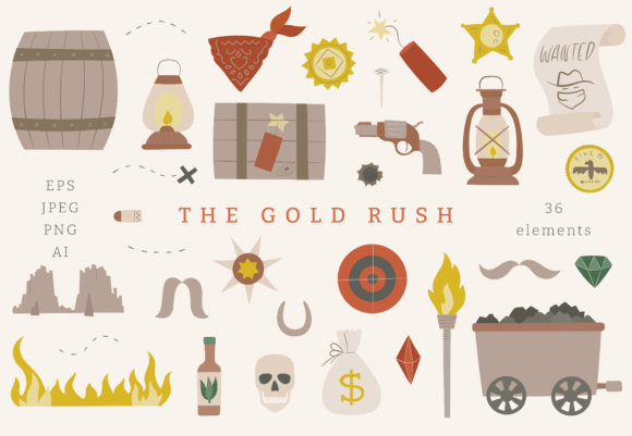 The Gold Rush Clipart