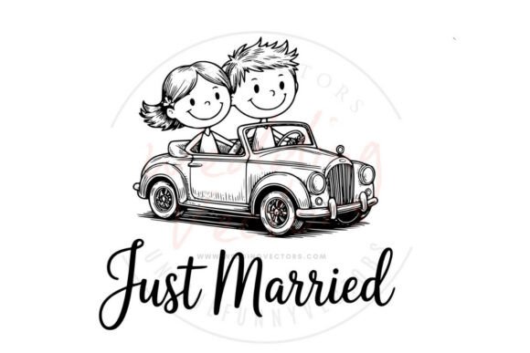 Wedding Couple Svg and Stick Vectors 54