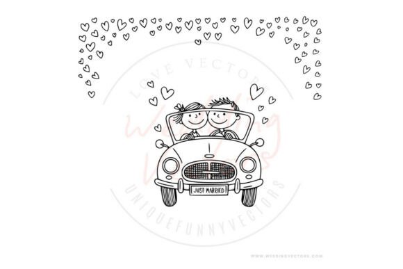 Wedding Couple Svg and Stick Vectors 68