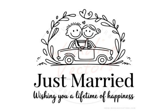 Wedding Couple Svg and Stick Vectors 69