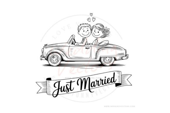 Wedding Couple Svg and Stick Vectors 76
