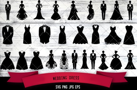 Wedding Dress Vector Bundle