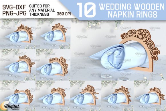 Wedding Napkin Rings Laser Cut Bundle